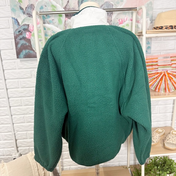 Free People New Hit The Slopes Fleece Jacket in Evergreen combo - Picture 4 of 4